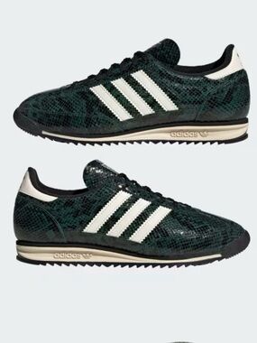 Adidas Womens Shoes SL 72 OG Collegiate Green-Snake-Print Sneakers Size 6